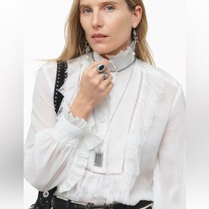 New Zara contrast York limited edition blouse